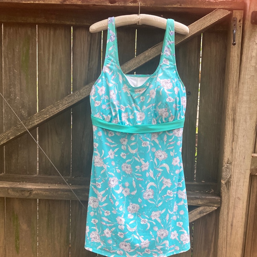 Lands' End Blue and Green Bikini Swimwear